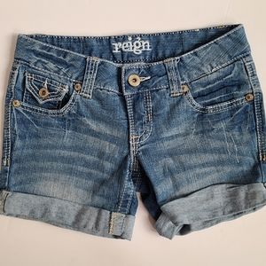 Reign Size 3 Blue Denim cutoff Jean shorts summer vacation beach